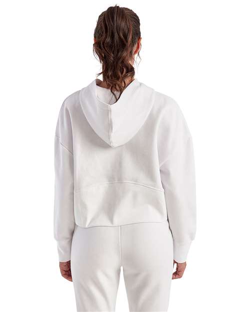 White Women's Alice Half-Zip Hooded Sweatshirt - TD077