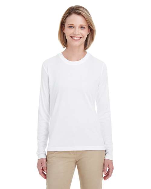 White Women's Cool & Dry Performance Long-Sleeve Top - 8622W