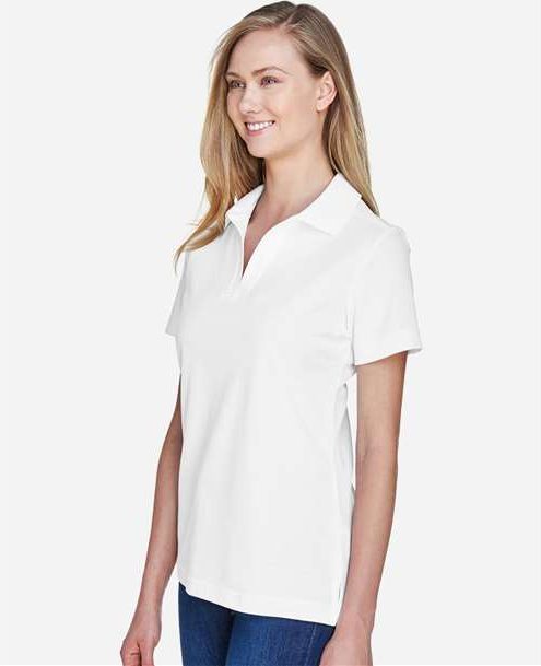White Women's CrownLux Performance® Plaited Polo - DG20W