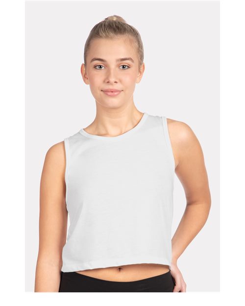 White Women's Festival Crop Tank - 5083