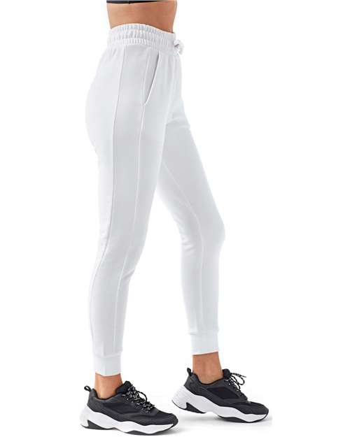 White Women's Fitted Maria Joggers - TD055