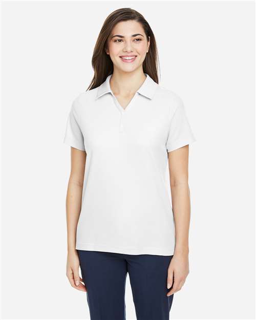 White Women's Fusion ChromaSoft™ Pique Polo - CE112W