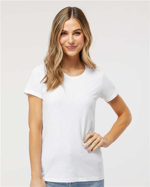 White Women's Gold Soft Touch T-Shirt - 4810