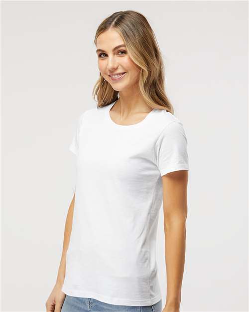 White Women's Gold Soft Touch T-Shirt - 4810