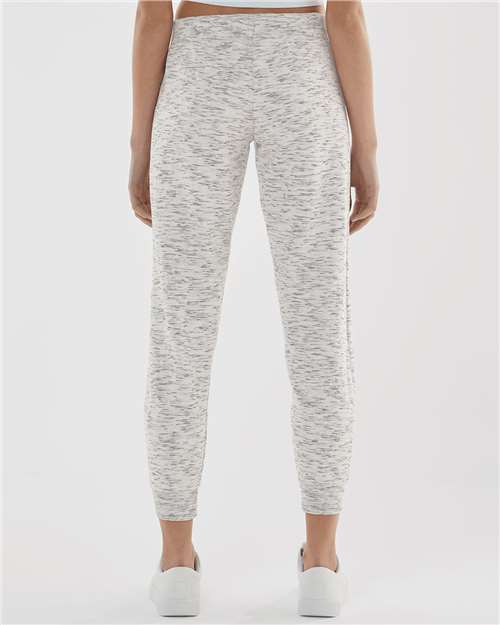 White Women’s Mélange Fleece Joggers - 8675