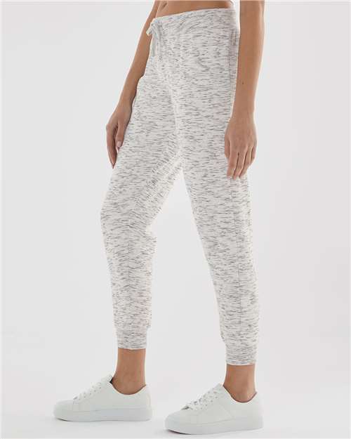 White Women’s Mélange Fleece Joggers - 8675
