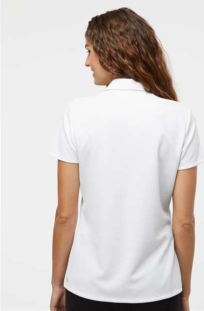 White Women's Micro Pique Polo - A581
