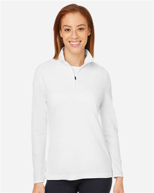 White Women's New Classics® Performance Quarter-Zip Pullover - DG400W