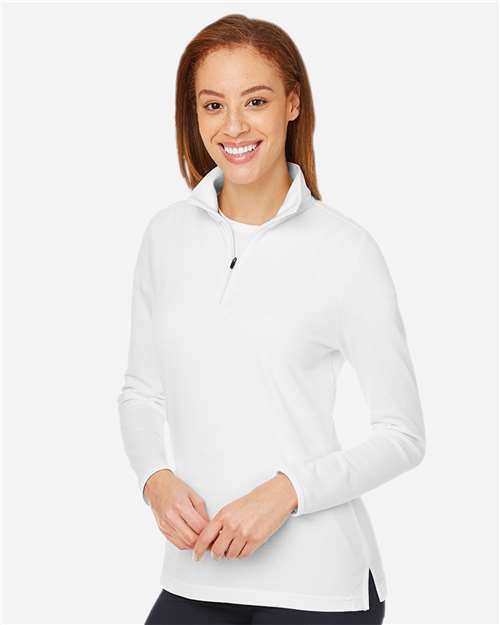 White Women's New Classics® Performance Quarter-Zip Pullover - DG400W