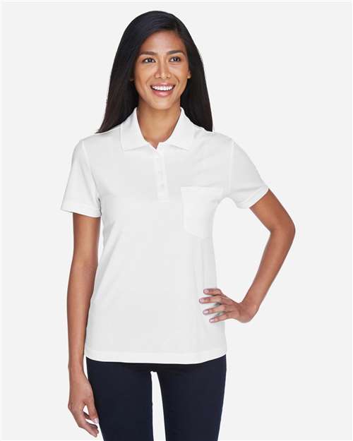 White Women's Origin Performance Piqué Polo with Pocket - 78181P