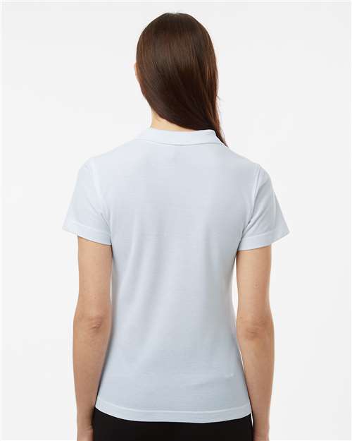 White Women's Pique Polo - 62800L