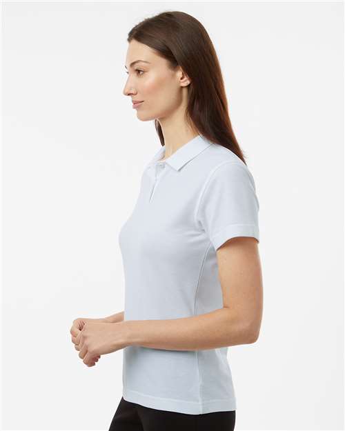 White Women's Pique Polo - 62800L