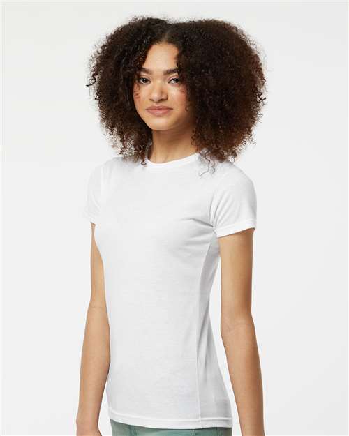 White Women's Poly-Rich T-Shirt - 240