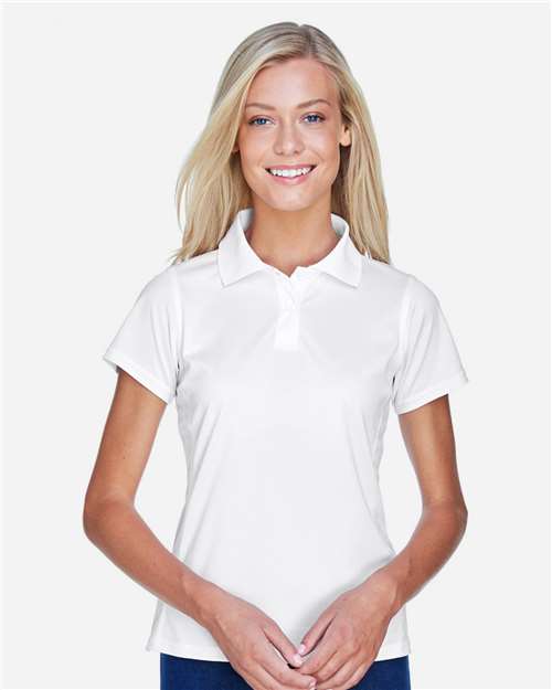 White Women's Polyester Jersey Polo - M315W