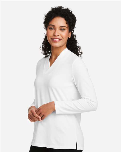 White Women's Raleigh Shawl Collar Knit Top - DP121W