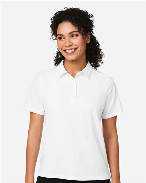 White Women's Raleigh Stretch Polo - DG120W
