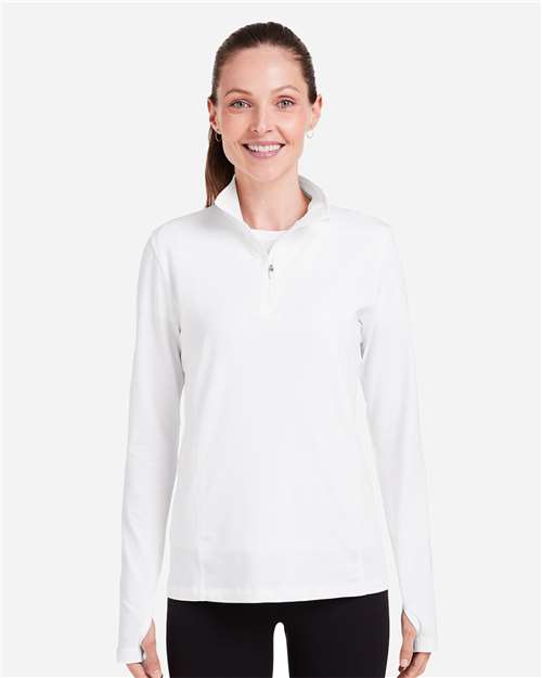 White Women's Recess Quarter-Zip Pullover - TW300