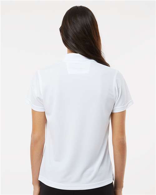 White Women's Saratoga Performance Mini Mesh Polo - 104