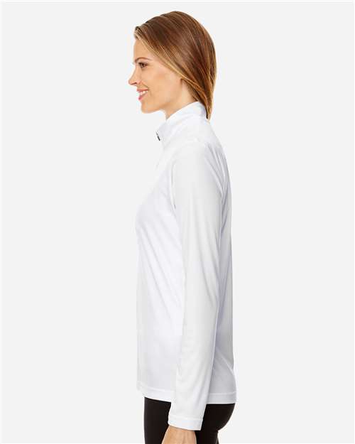 White Women's Zone Performance Quarter-Zip Pullover - TT31W