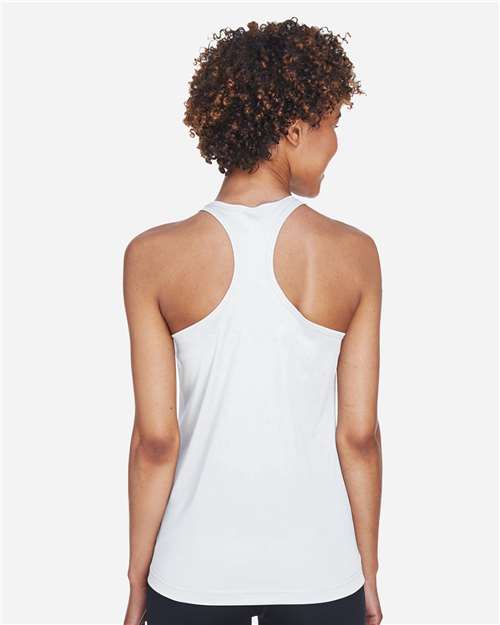 White Women's Zone Performance Racerback Tank - TT11WRC