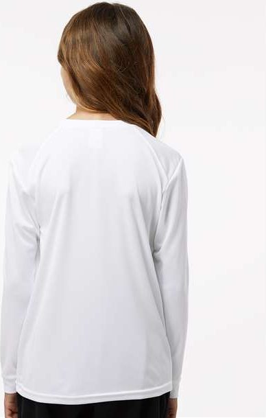 White Youth Long Islander Performance Long Sleeve T-Shirt - 218Y
