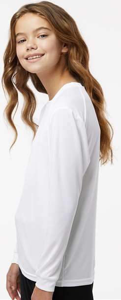 White Youth Long Islander Performance Long Sleeve T-Shirt - 218Y