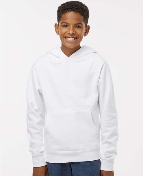 White Youth Midweight Hooded Sweatshirt - SS4001Y