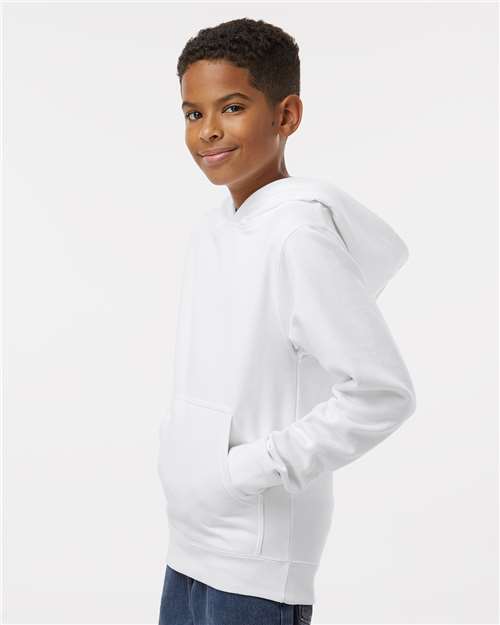 White Youth Midweight Hooded Sweatshirt - SS4001Y