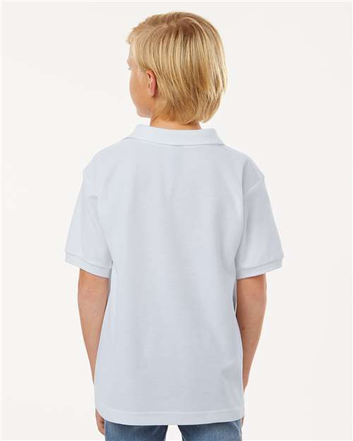 White Youth Pique Polo - 62800Y