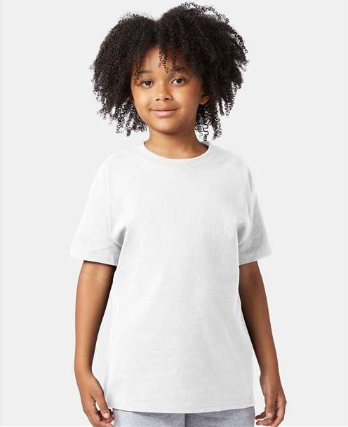 White Youth Tagless T-Shirt - T435