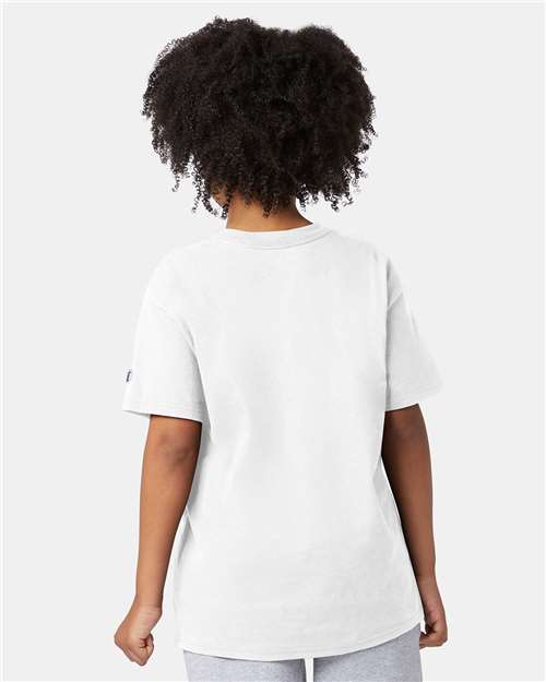 White Youth Tagless T-Shirt - T435