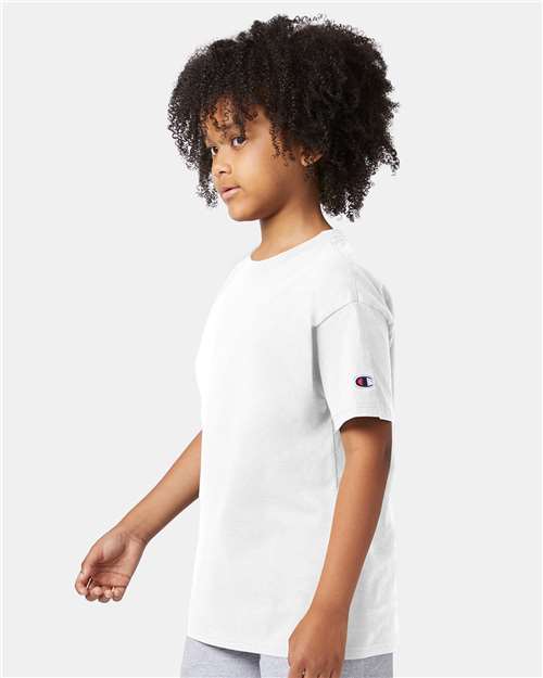 White Youth Tagless T-Shirt - T435