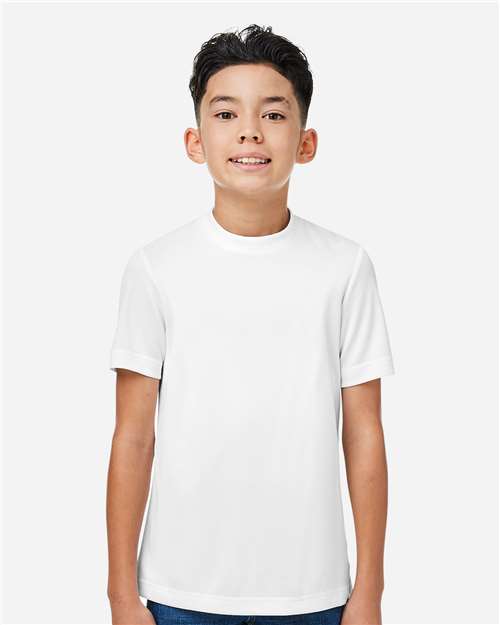 White Youth Zone Performance Mesh T-Shirt - TT15Y