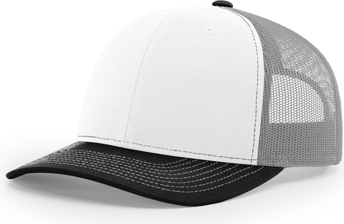White/Aluminum/Black Trucker