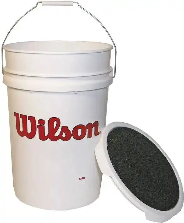 Wilson Ball Bucket with Padded Lid A3948 - White