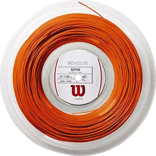 Wilson Revolve 17g Reel 660’ Tennis String - Orange