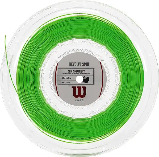 Wilson Revolve Spin 17g Reel 660’ Tennis String - Black
