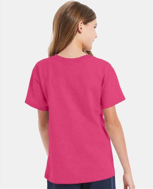 Wow Pink Essential-T Youth T-Shirt - 5480