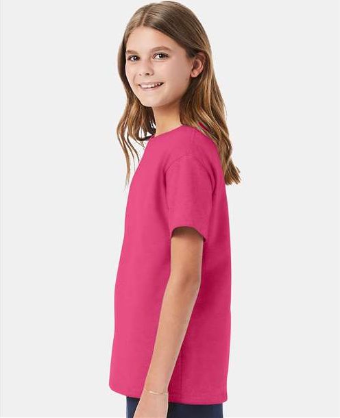 Wow Pink Essential-T Youth T-Shirt - 5480
