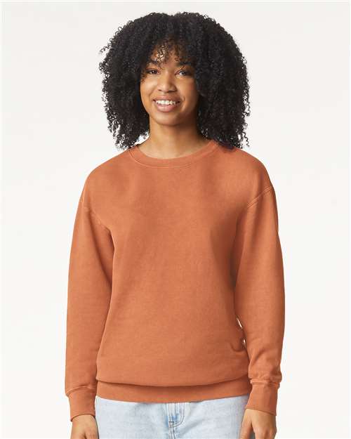 Yam Garment-Dyed Lightweight Fleece Crewneck Sweatshirt - 1466