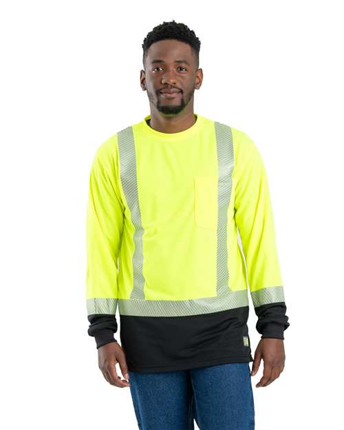 Yellow Hi-Vis Class 3 Color Blocked T-Shirt - HVK018