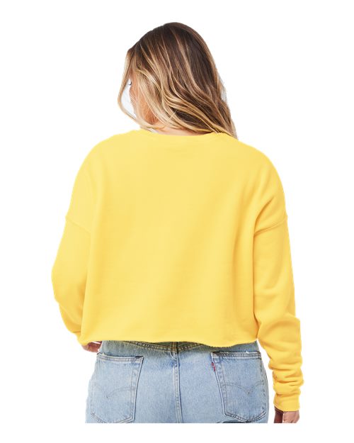 Yellow Women's Crop Crew Fleece - 7503