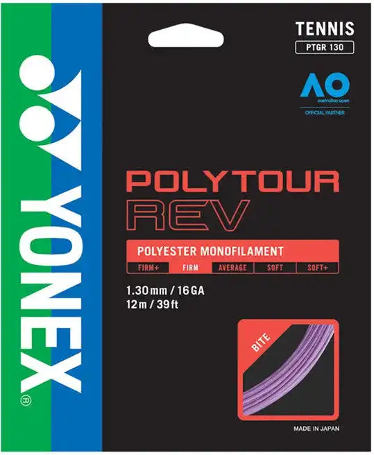 Yonex Polytour Rev 130 Tennis String - Orange - 16