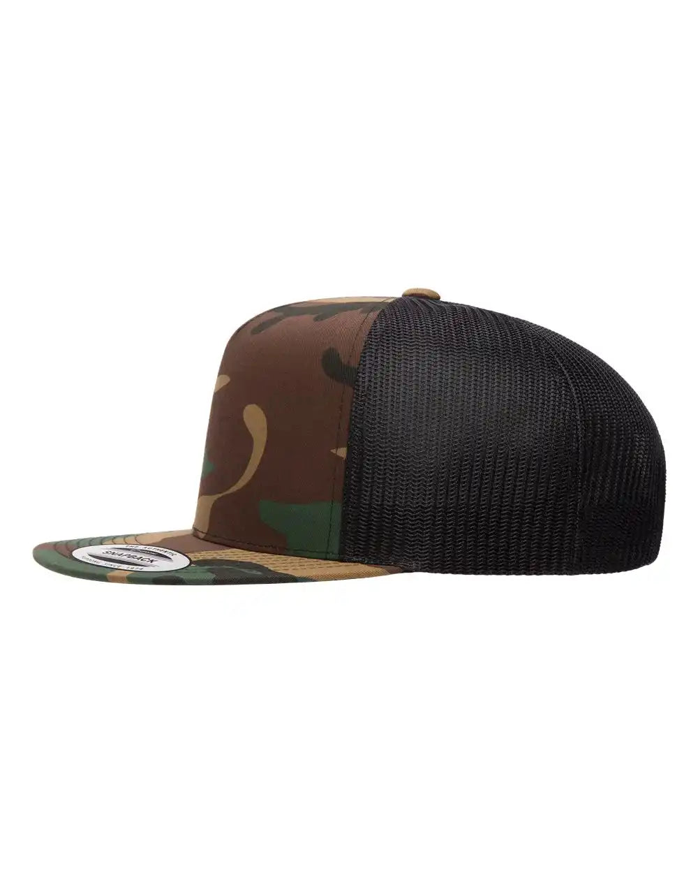 Yp Classics 6006 Five-panel Classic Trucker Cap - Green Camo Black - Camo/ / Adjustable