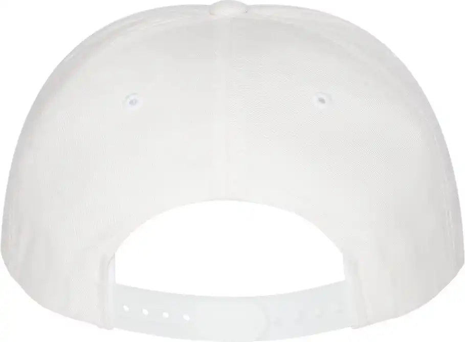 Yp Classics 6007 Five-panel Cotton Twill Snapback Cap - White - Adjustable