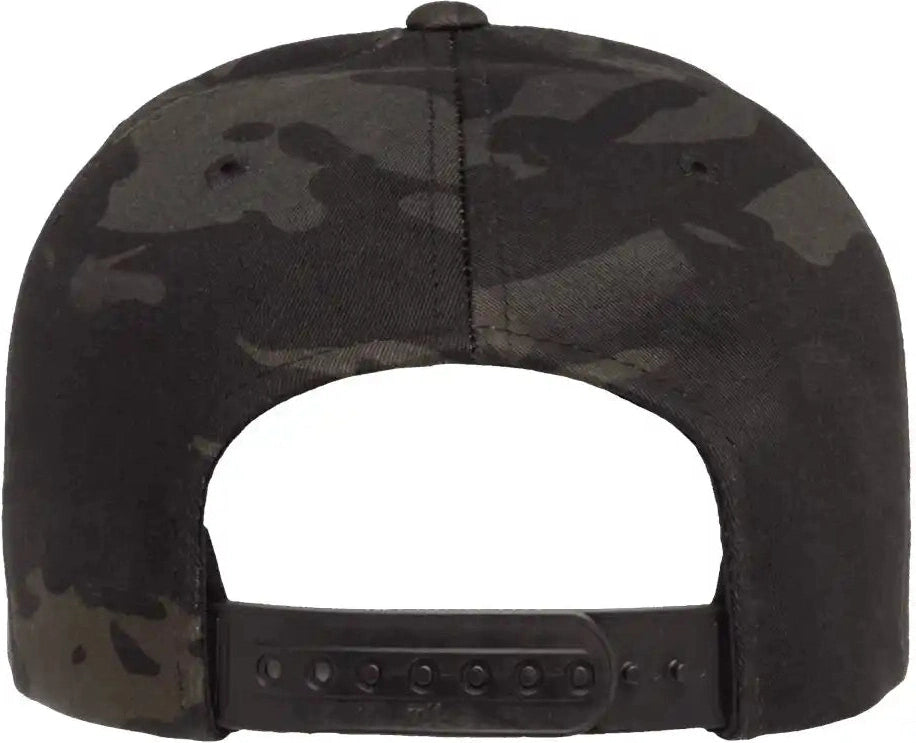 Yp Classics 6089m Premium Flat Bill Snapback Cap - Multicam Black - Adjustable
