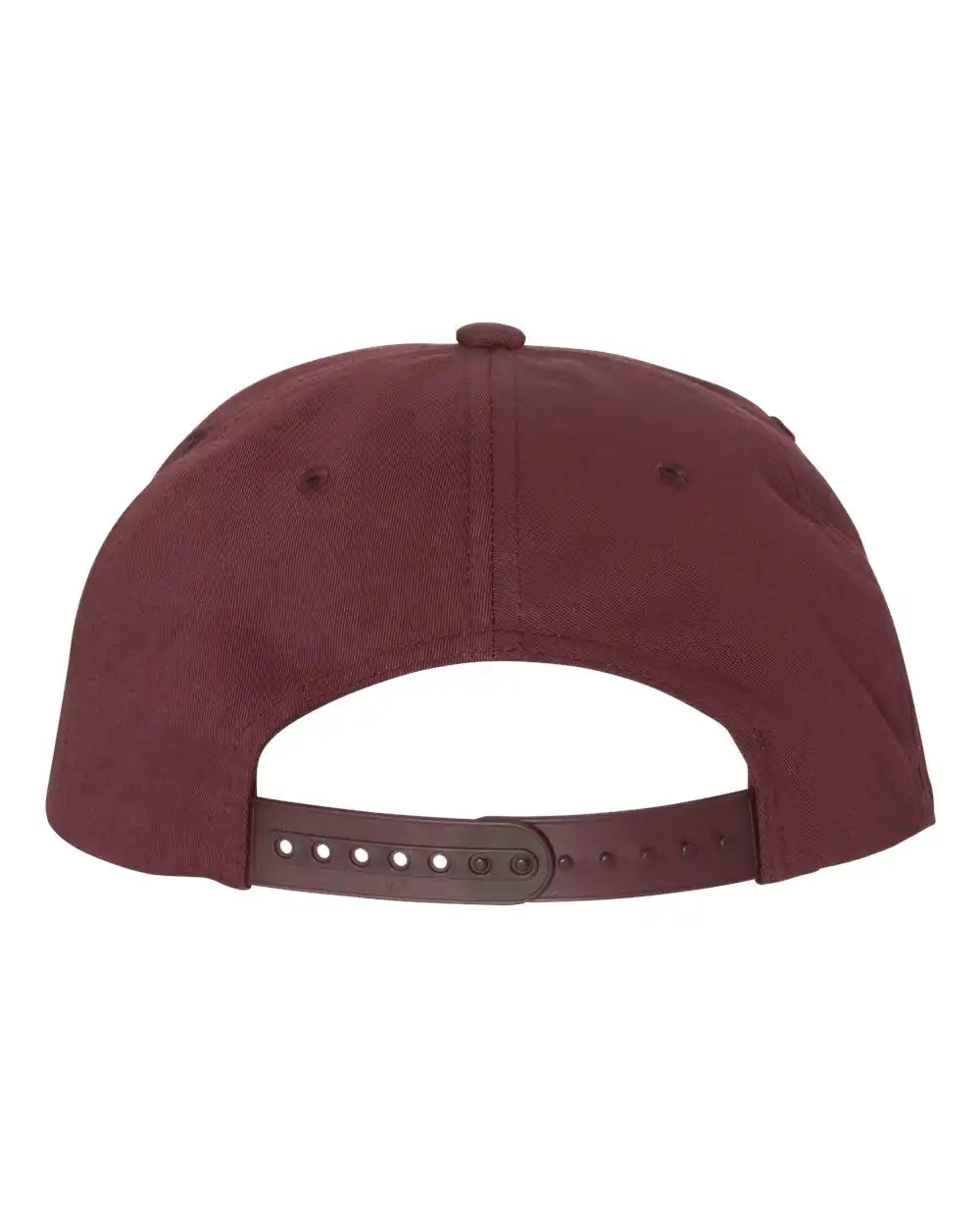 Yp Classics 6502 Lightly-structured Five-panel Snapback Cap - Maroon - Adjustable