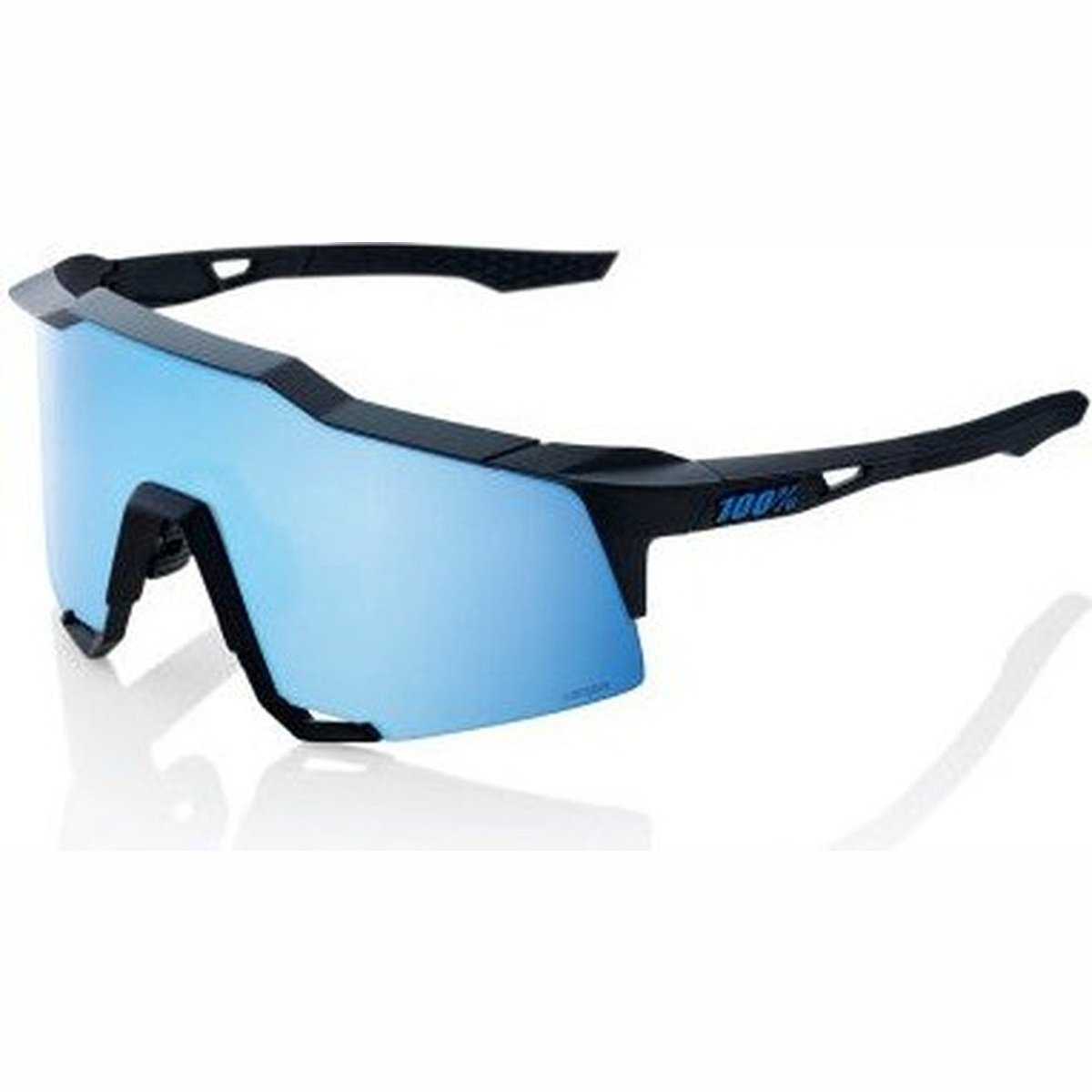 100% 60007-00004 Speedcraft Sunglasses Matte Black w/ HiPER Blue Lens - HIT a Double - 1