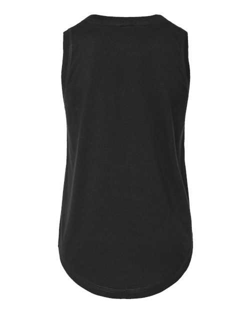 Lat 2692 Girls' Relaxed Fine Jersey Tank Top - Black - HIT a Double - 1
