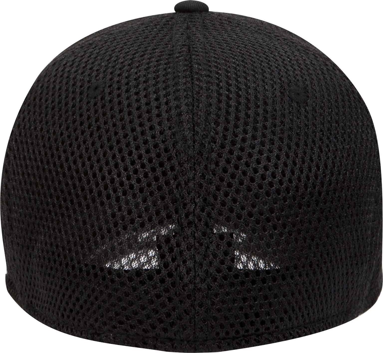 OTTO 11-1169 Cotton Twill w/ Stretchable Polyester Air Mesh Back "OTTO Flex" 6 Panel Low Profile Baseball Cap - Black - HIT a Double - 1